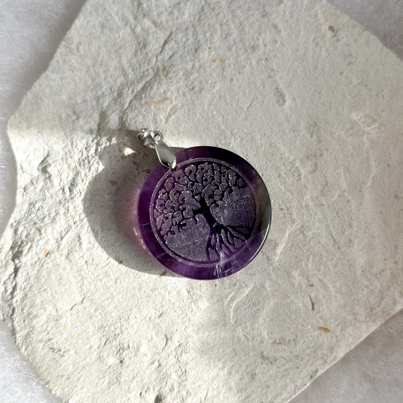 pendente in pietra + albero della vita